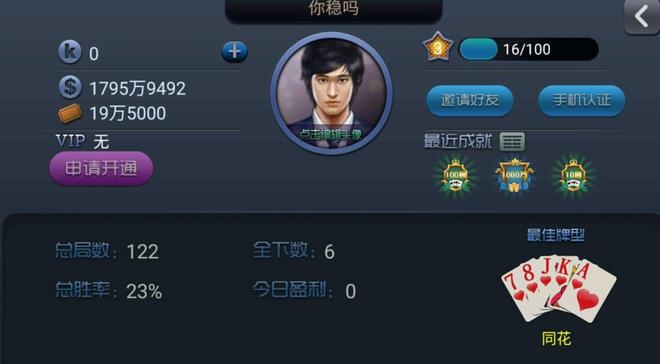 天天德州个人信息展示_德州扑克 vpip_德州扑克平台数据分析